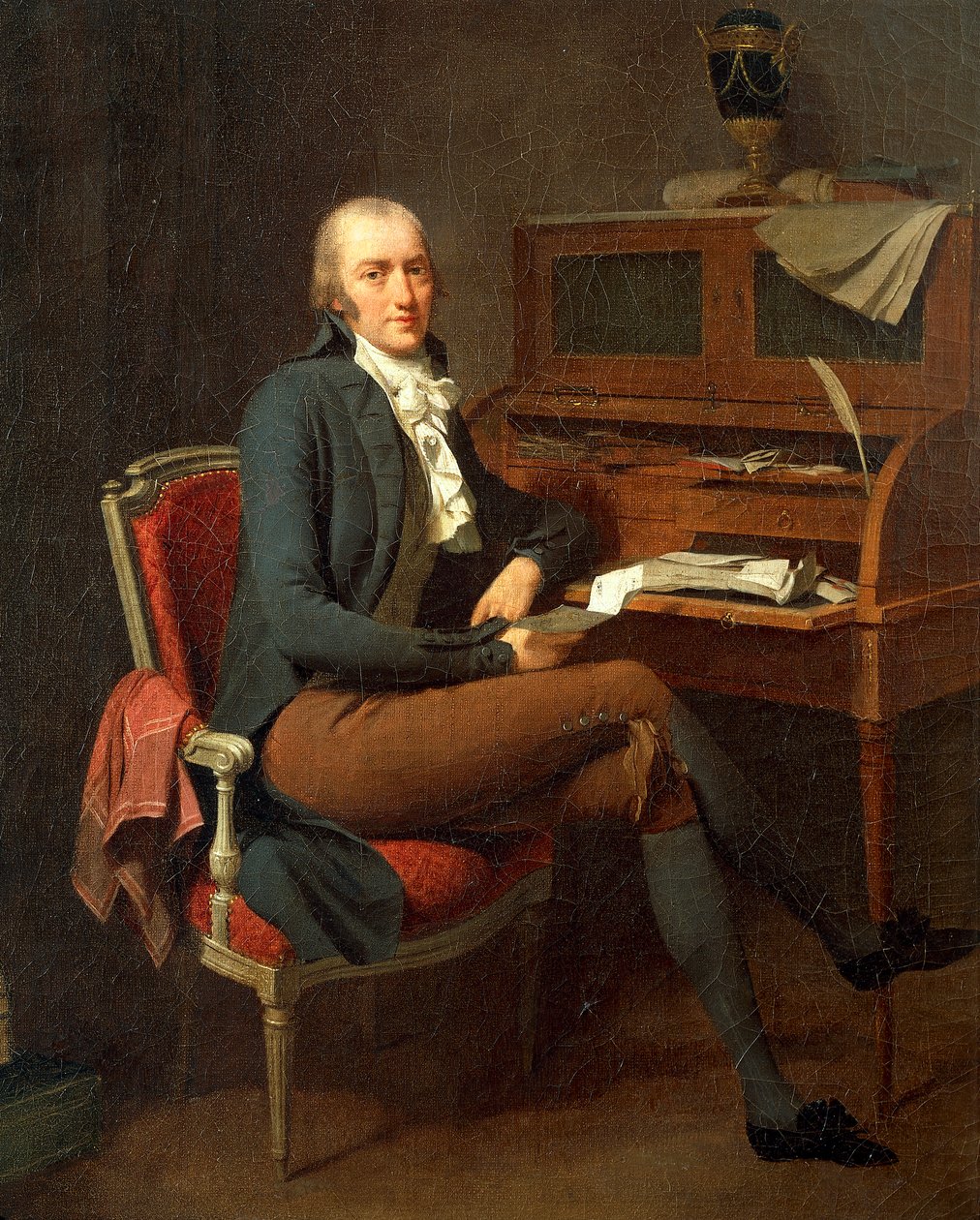 Portrét muže sedícího u svého stolu od Louis Leopold Boilly od Louis Leopold Boilly