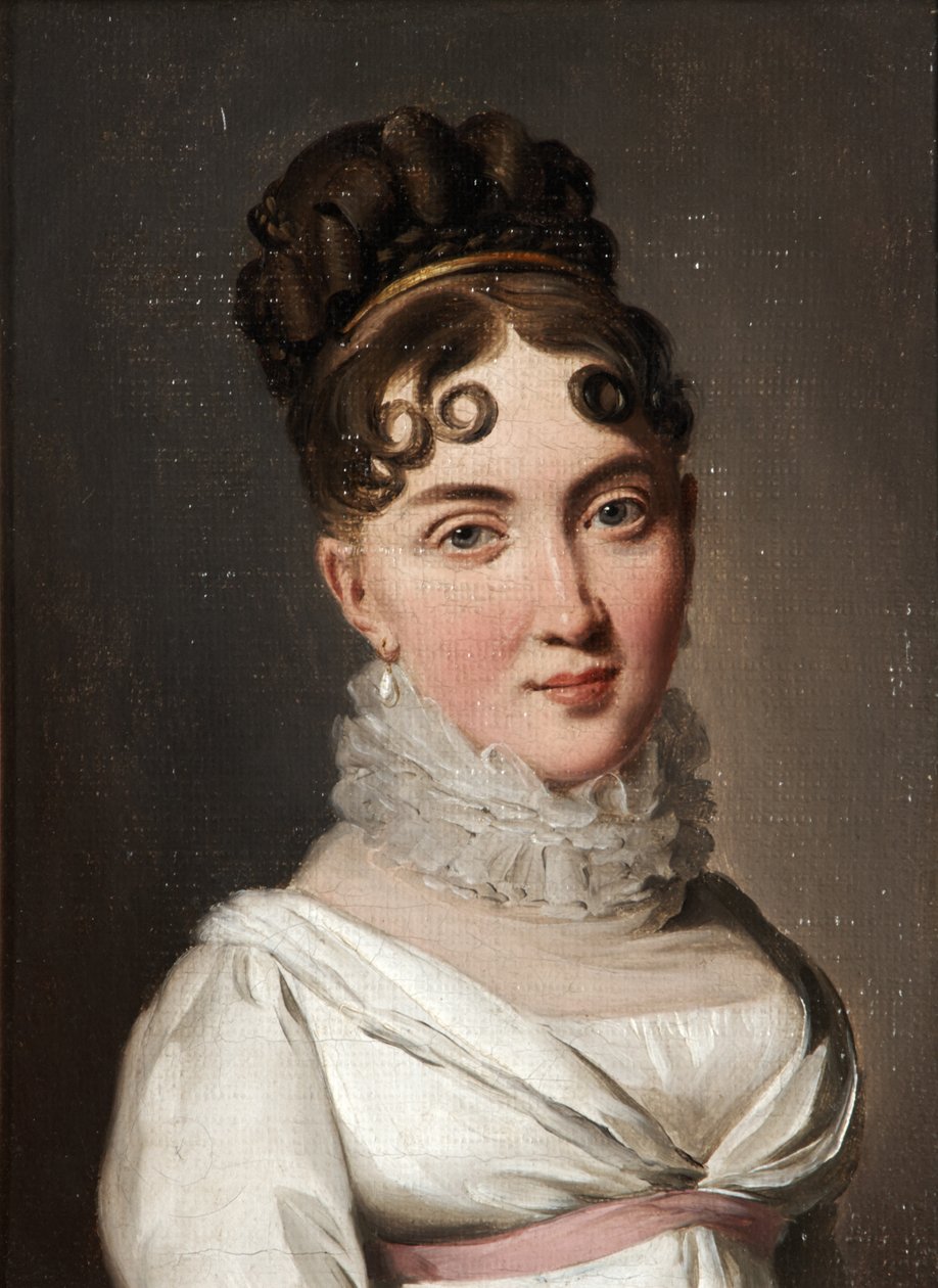 Portrét mladé ženy s krajkovým límcem od Louis Leopold Boilly