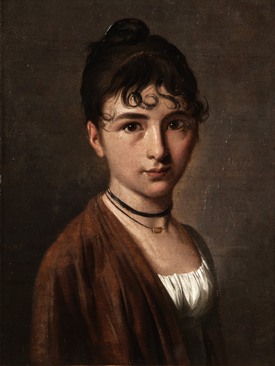 Portrét mladé ženy s náhrdelníkem od Louis Leopold Boilly