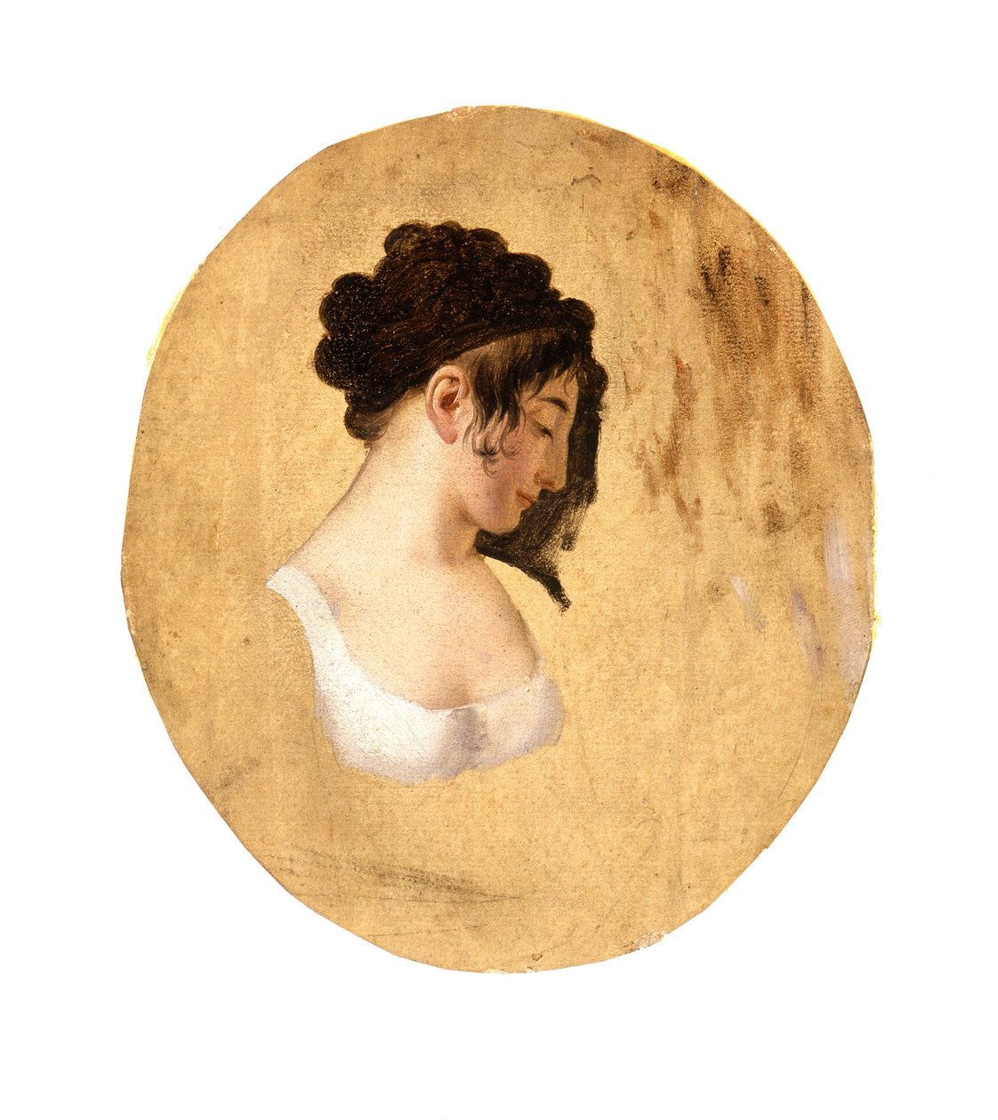 Profil hlavy mladé ženy, cca 1794 (olej, papír na plátně) od Louis Leopold Boilly
