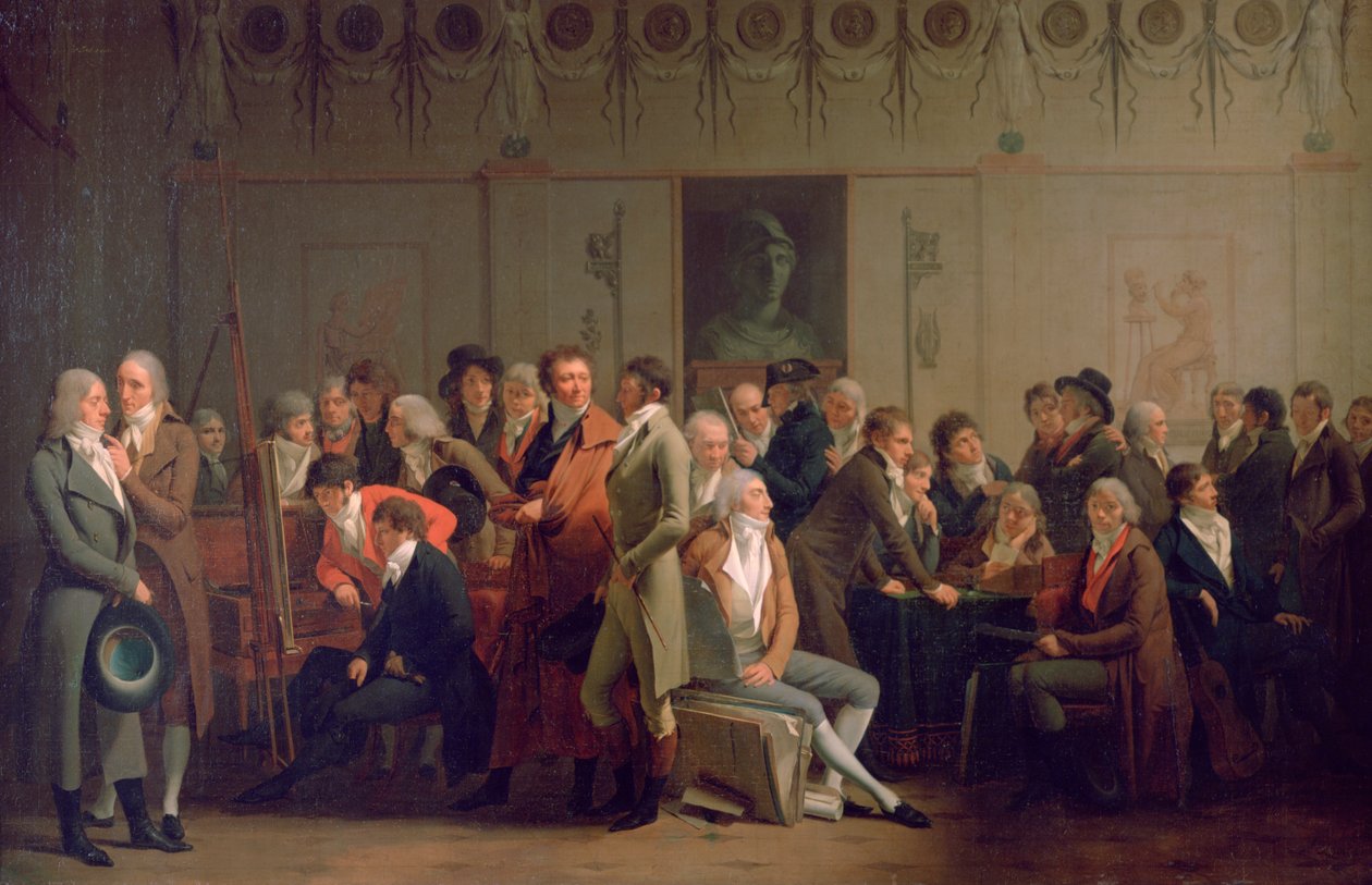 Setkání umělců ve studiu Isabey, 1798 od Louis Leopold Boilly