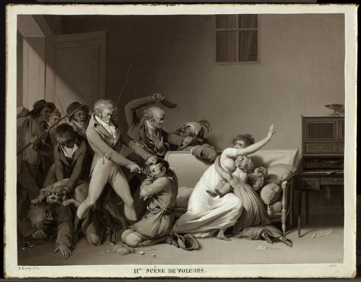Druhá scéna zlodějů: zloději zatčeni od Louis Leopold Boilly
