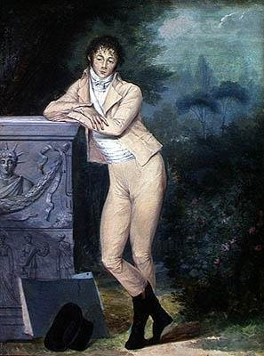 Autoportrét v zahradě (kvaš na papíře) od Louis Leopold Boilly