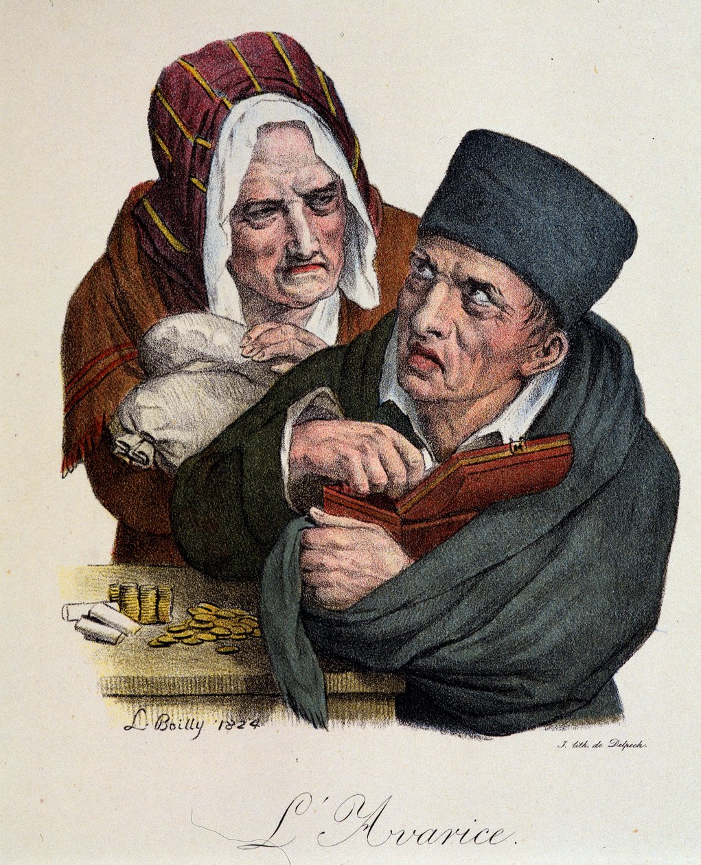 Sedm smrtelných hříchů: Chamtivost od Boillyho od Louis Leopold Boilly