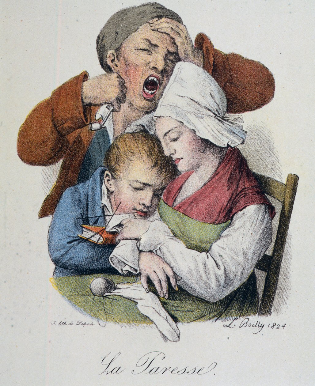 Sedm smrtelných hříchů: Lenost od Boillyho od Louis Leopold Boilly