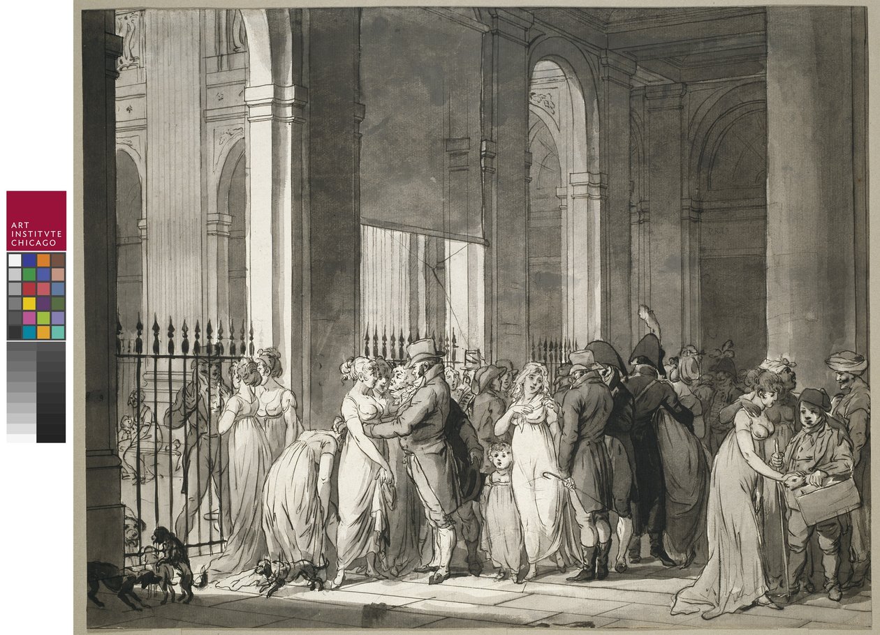 Arkády v Palais Royal, c.1804 od Louis Leopold Boilly