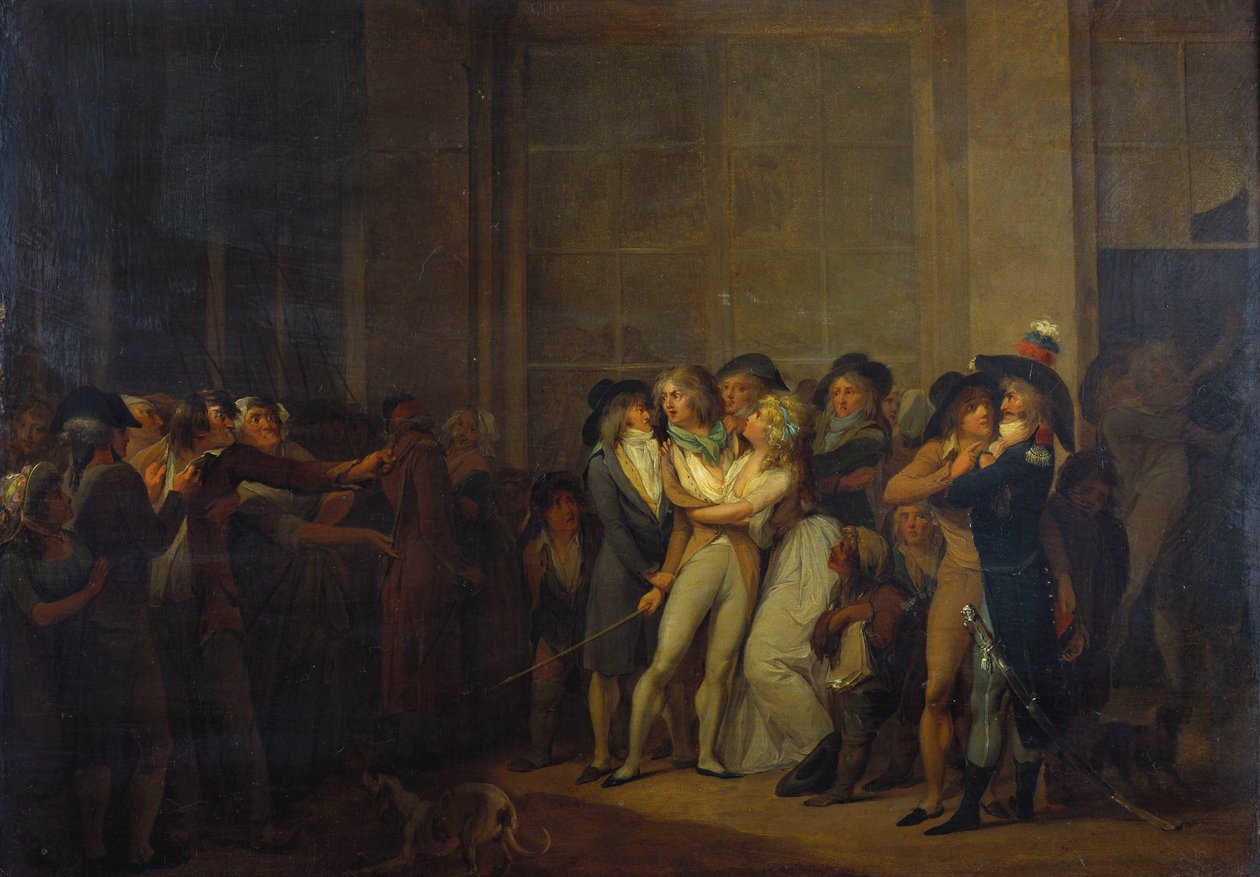 Zatčení zpěváka, Garate od Louis Leopold Boilly