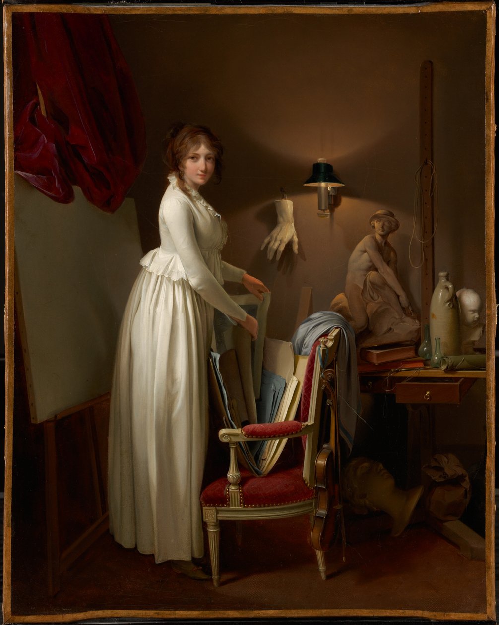 Umělcova manželka v jeho ateliéru od Louis Leopold Boilly