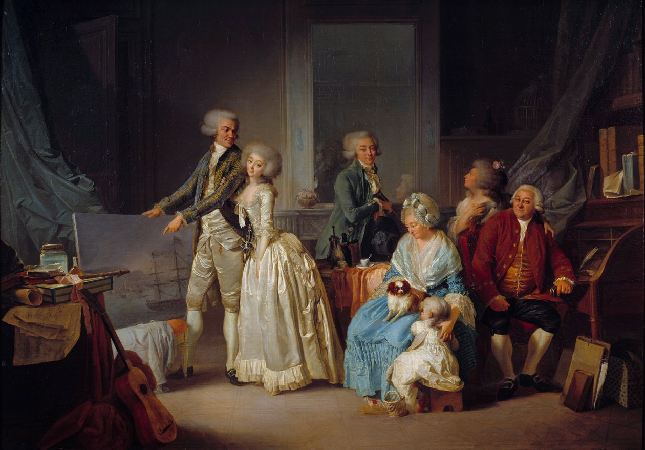 The Gohin Family Malba Louise Leopolda Boillyho (1761-1845) 1787 Paříž, dekorativní umění od Louis Leopold Boilly