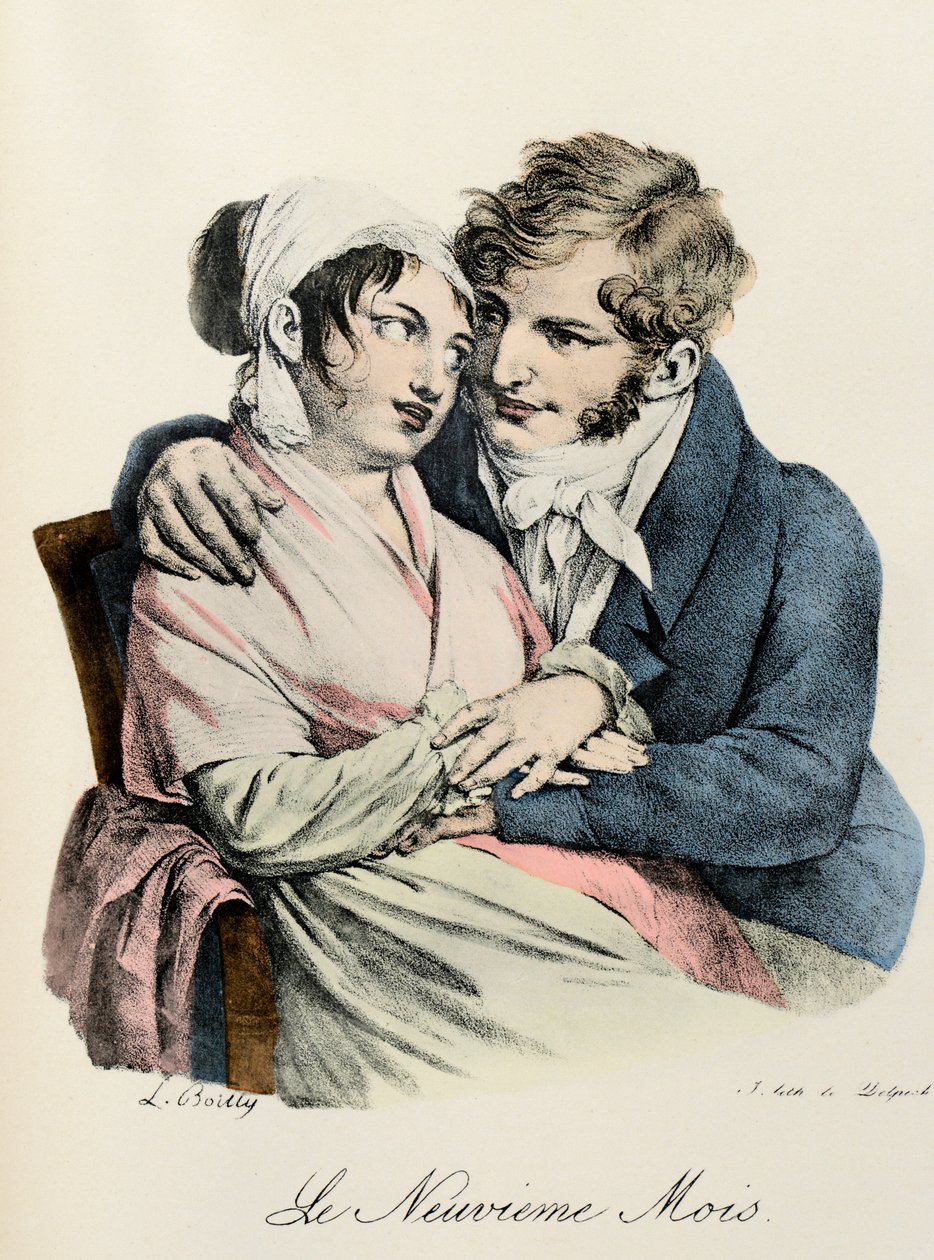 Rytina Devátého měsíce od Louis-Leopolda Boillyho (Louis Leopold Boilly od Louis Leopold Boilly