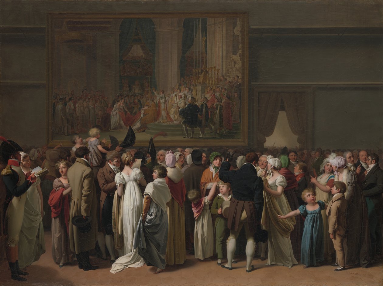 The Public Viewing Davids Coronation v Louvre, 1810. od Louis Leopold Boilly