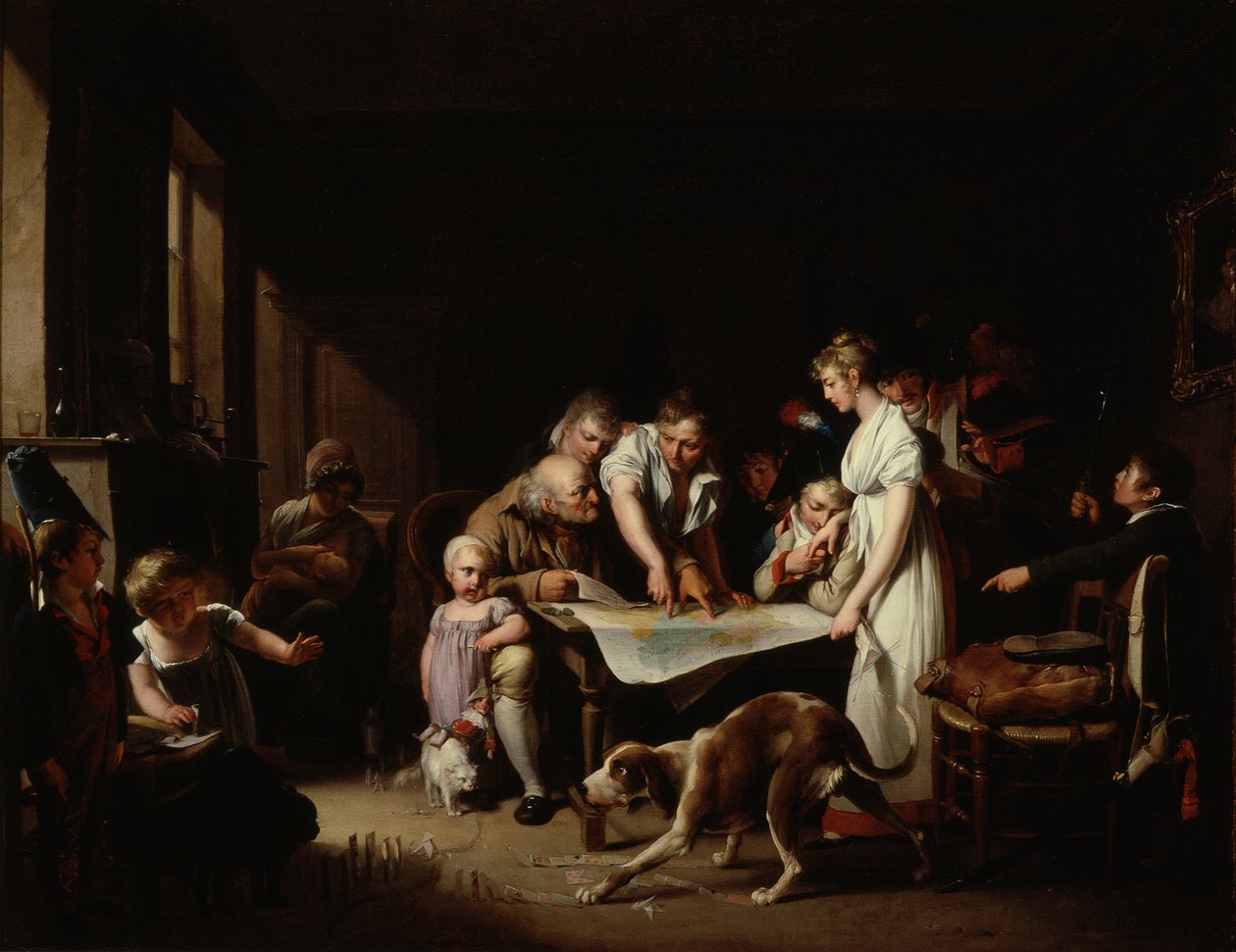 Čtení Bulletinu Velké armády od Louis Leopold Boilly