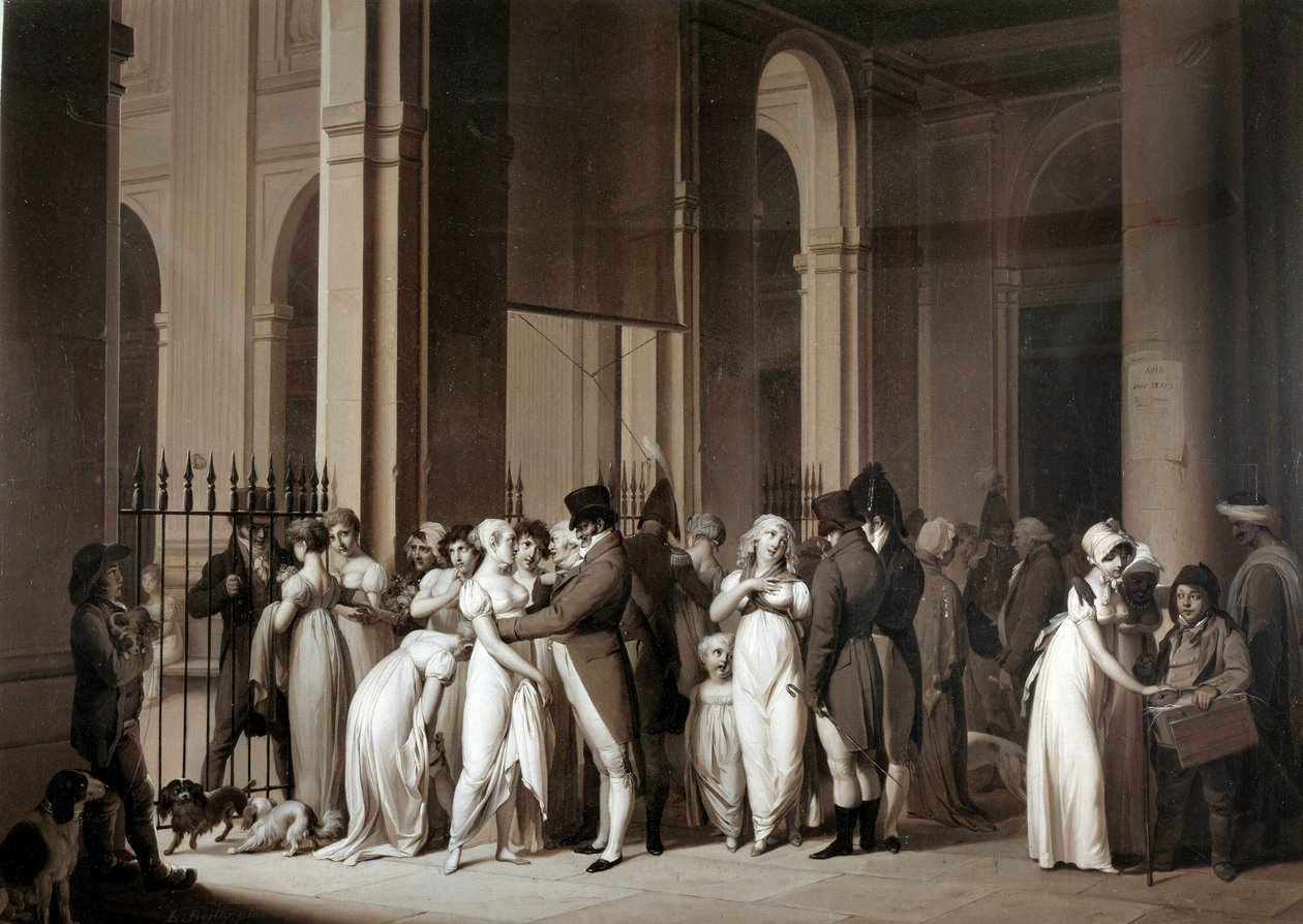 Galerie královského paláce. Kresba Louis Leopold Boilly (1761 - 1845) od Louis Leopold Boilly
