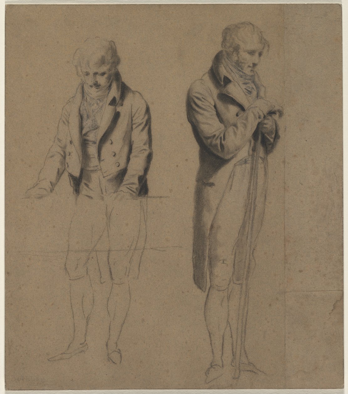 Dvě stojící figury (studie pro hru kulečník) od Louis Leopold Boilly