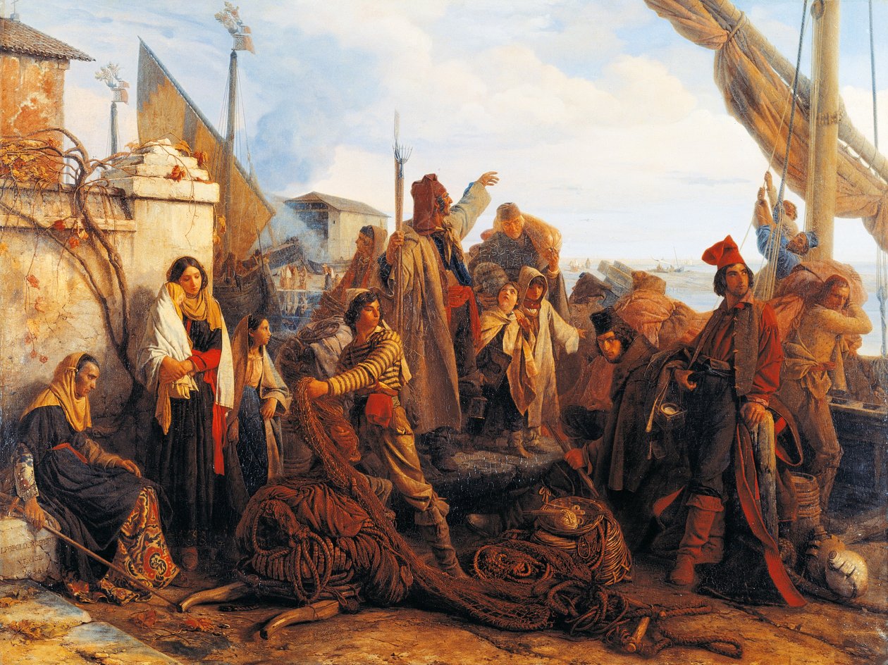 Rybáři odjíždějící na Jadran od Louis Leopold Robert