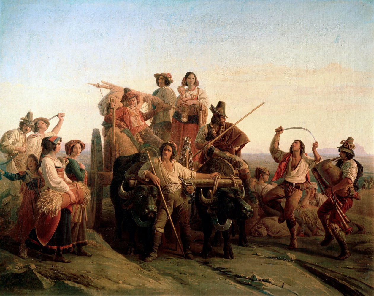 Příjezd kombajnů v Pontine Marshes, 1833 od Louis Leopold Robert