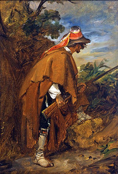 The Bandit, c.1819-21 (olej na papíře na plátně) od Louis Leopold Robert