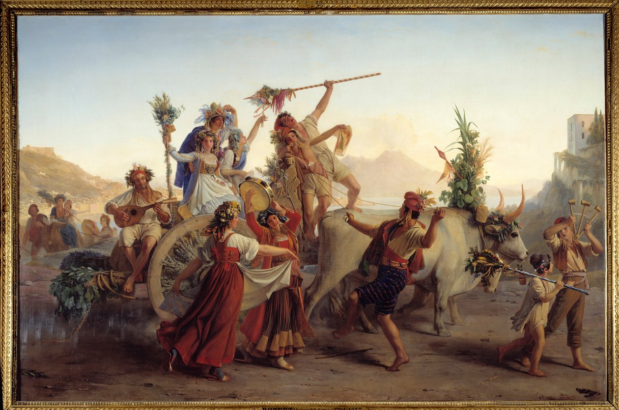 Návrat svátku Madony z oblouku u Neapole Obraz Louis Leopold Robert (1794-1835) 1827 Ne. 1,47x2,12 m od Louis Leopold Robert