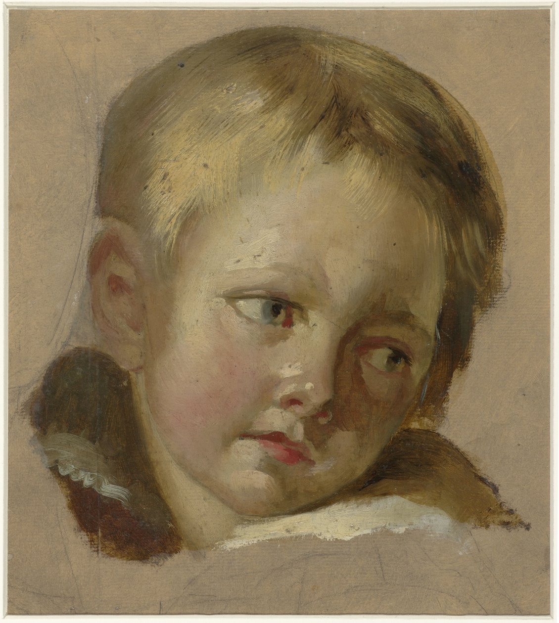 Náčrt hlavy dítěte se světlými blond vlasy od Louis Léopold Boilly (rejected attribution)