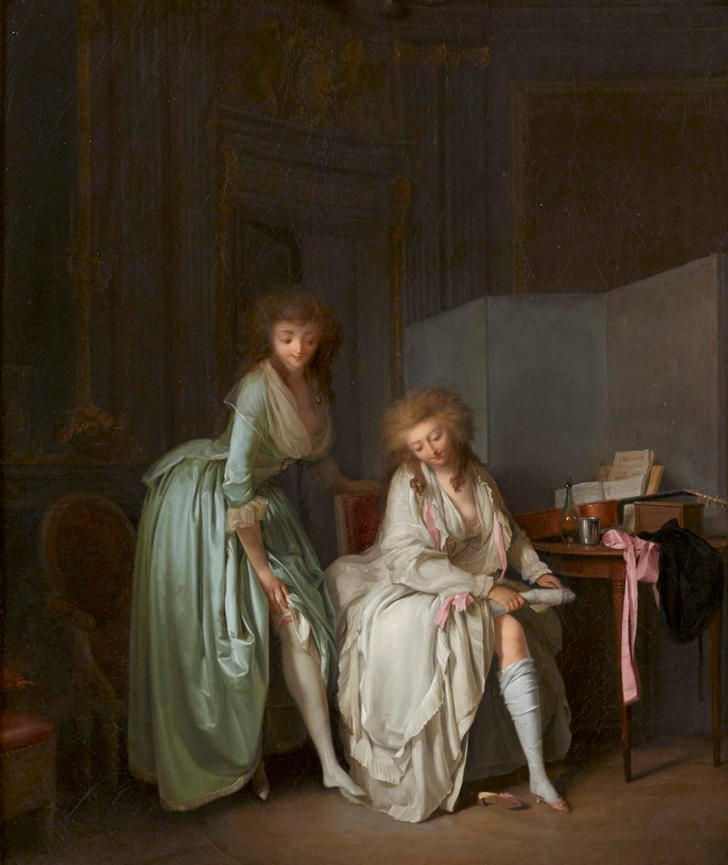 Louis-Léopold Boilly - Srovnávání nožiček od Louis Leopold Boilly