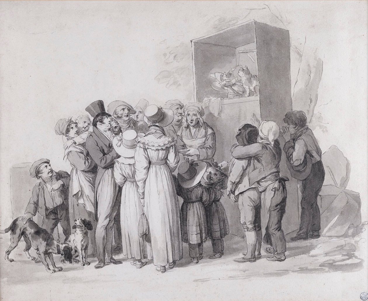 Louis-Léopold Boilly - Chudák kočka (skeč) od Louis Leopold Boilly