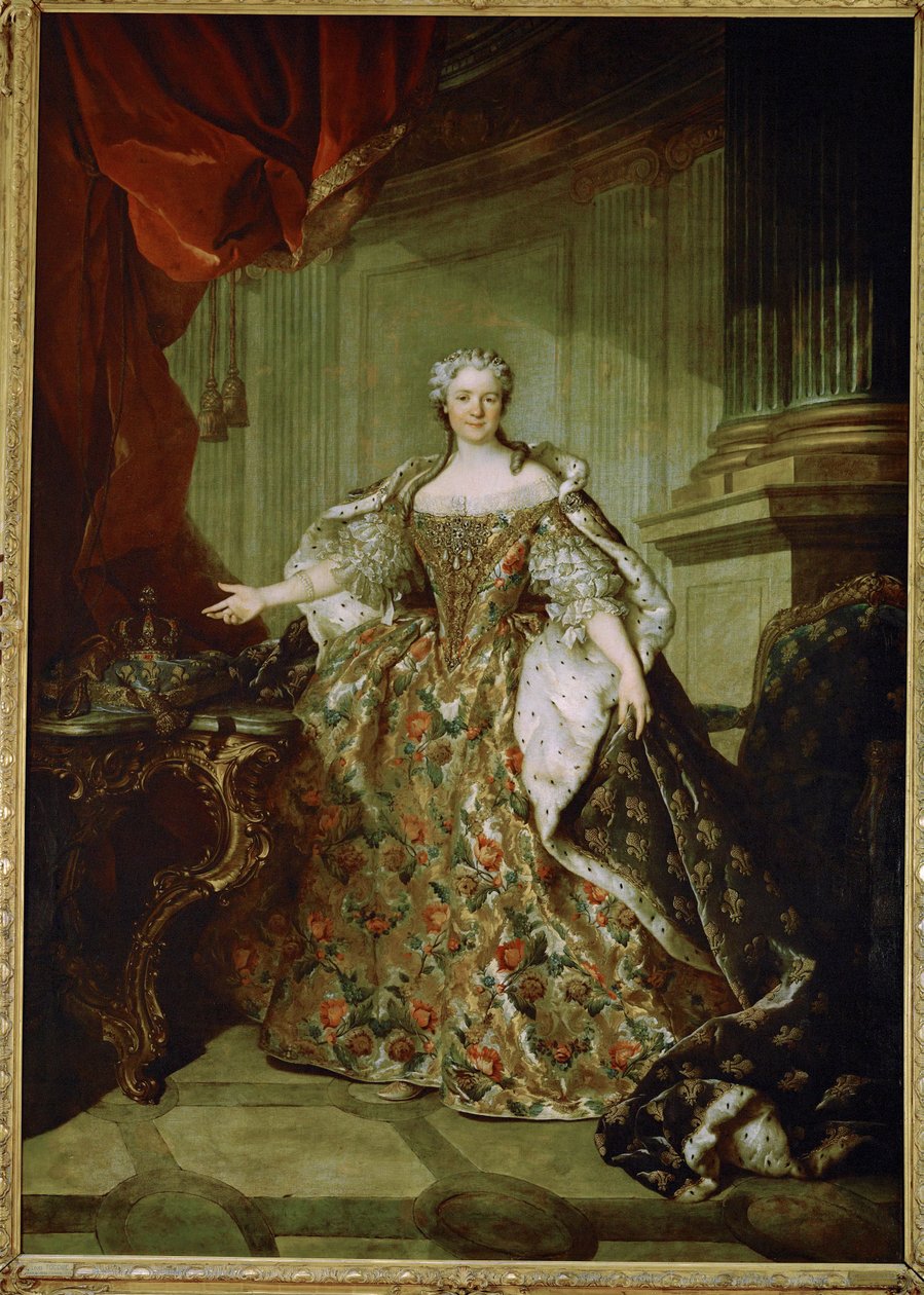 Marie Leszczynská, francouzská královna, manželka Ludvíka XV., dcera Stanislava Leszczynského, polského krále ... od Louis M. Tocque