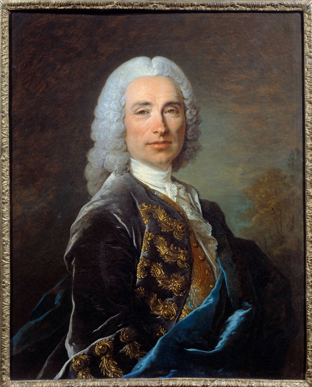 Portrét markýze Nicolase de Luker Obraz Louis Tocque (1696-1772) od Louis Tocqué