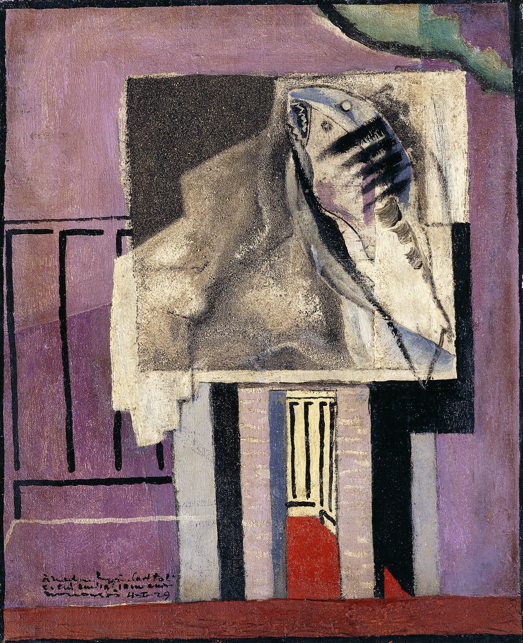 Zátiší před balkónem; Příroda Morte devant le Balcon, 1929 od Louis Marcoussis