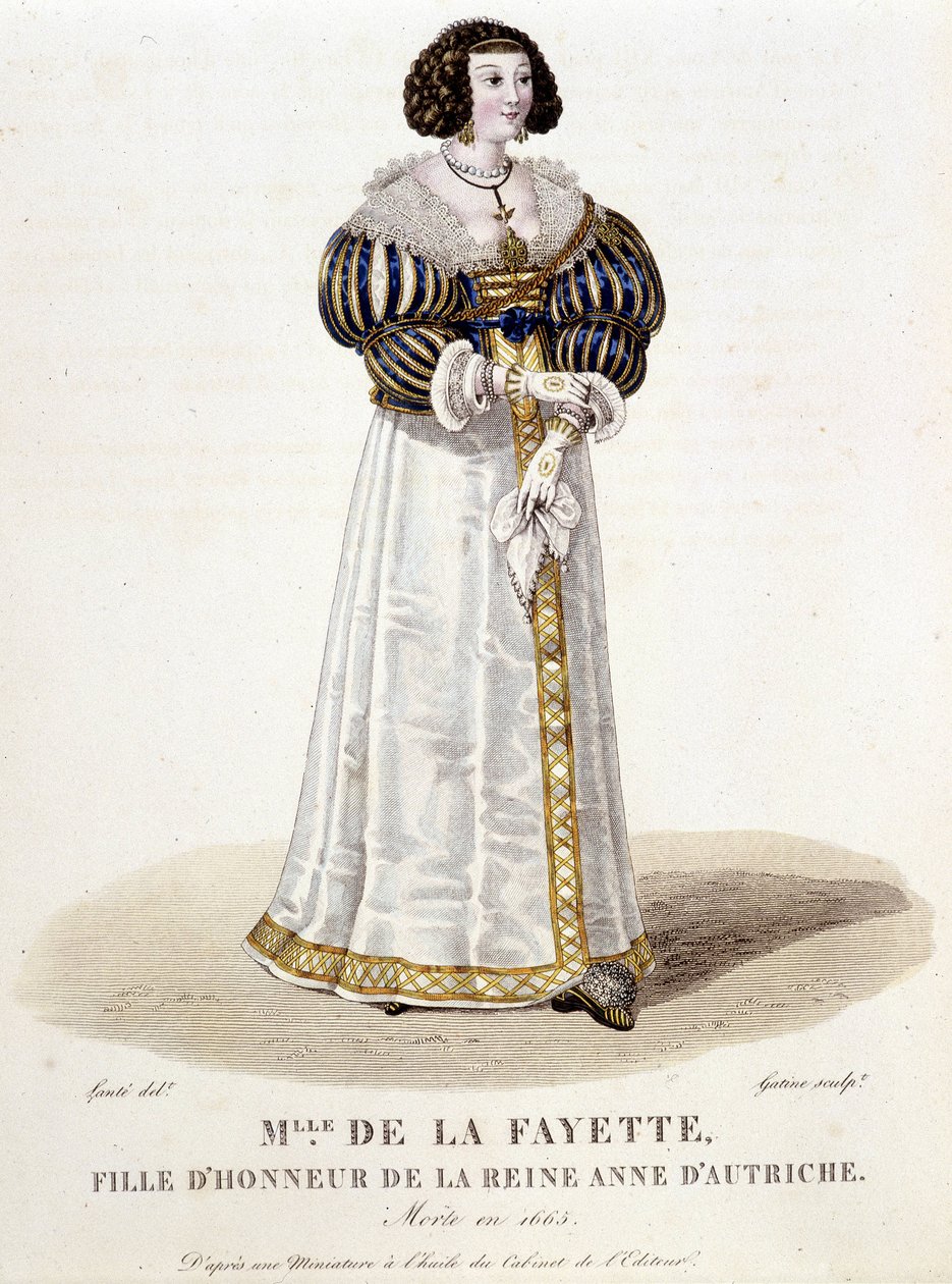 Marie-Madeleine (Marie Madeleine) Pioche de La Vergne, hraběnka z Lafayette (Madame de la Fayette) (1634-1693), čestná dcera rakouské královny Anny. Ve „“francouzské galerii slavných žen““ od Louis Marie Lante