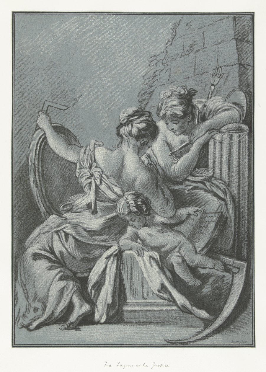 Moudrost a spravedlnost La Sagesse et la Justice od Louis Marin Bonnet