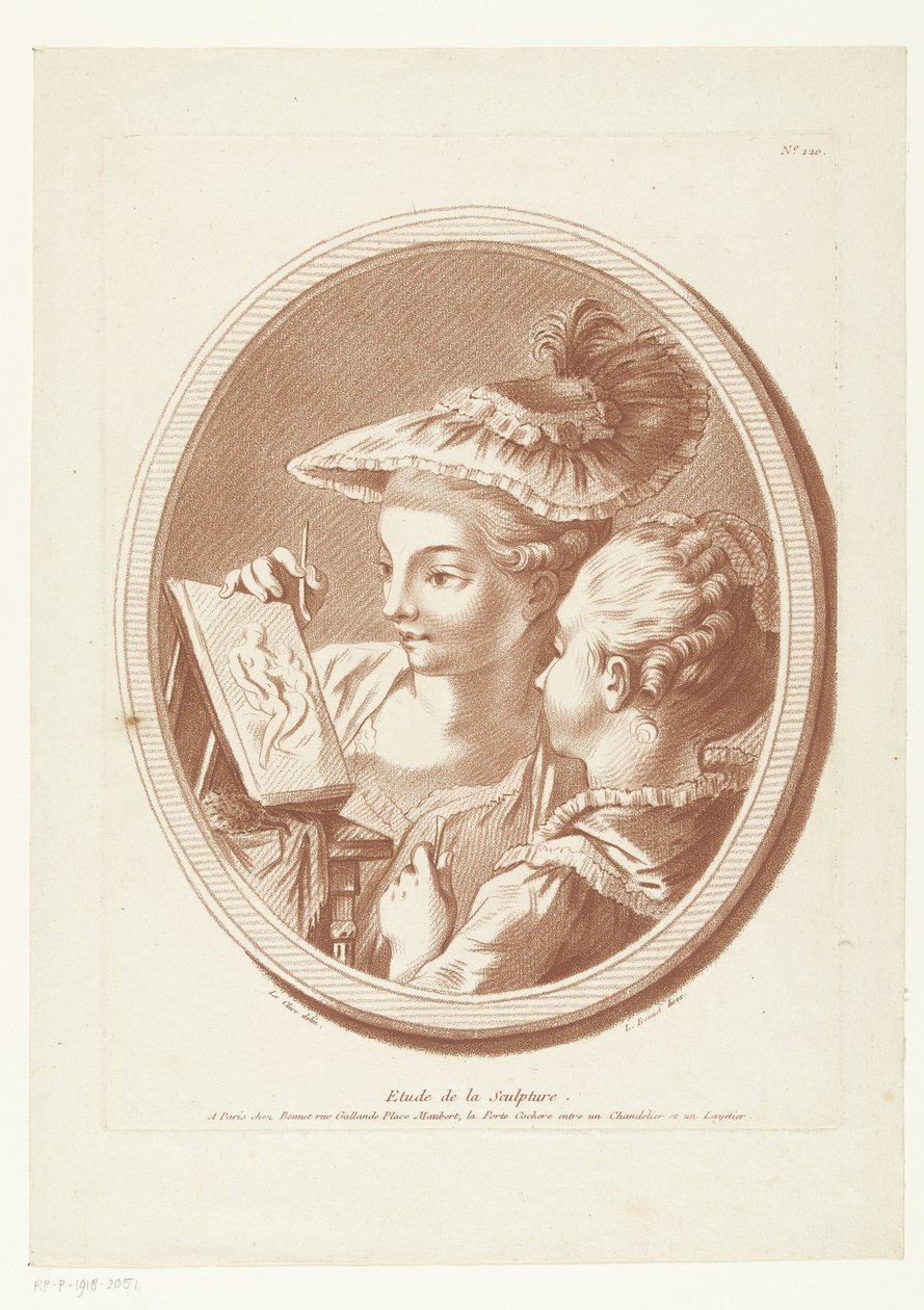 Lekce sochařství Etude de la Sculpture (název na objektu) od Louis Marin Bonnet