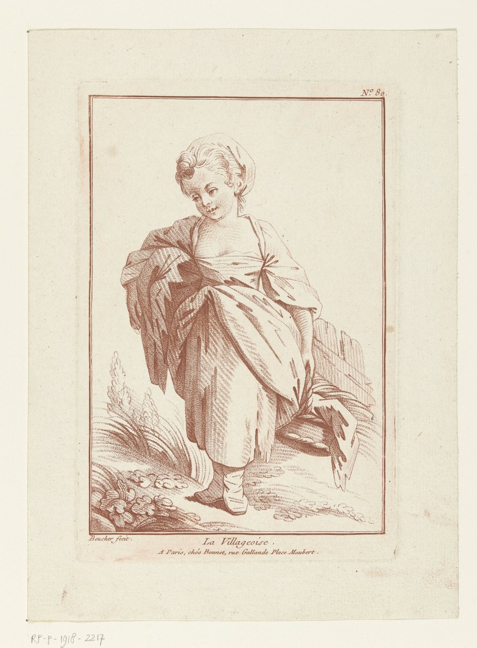 Dorpsmeisje La Villageoise (název na objektu) od Louis Marin Bonnet