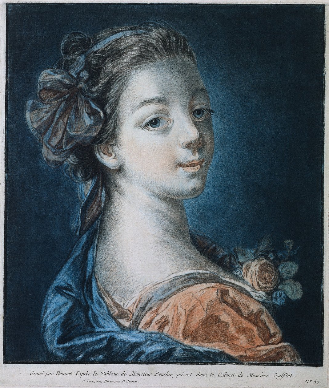 Hlava ženy Mme. Deshayes, c. 1771. od Louis Marin Bonnet