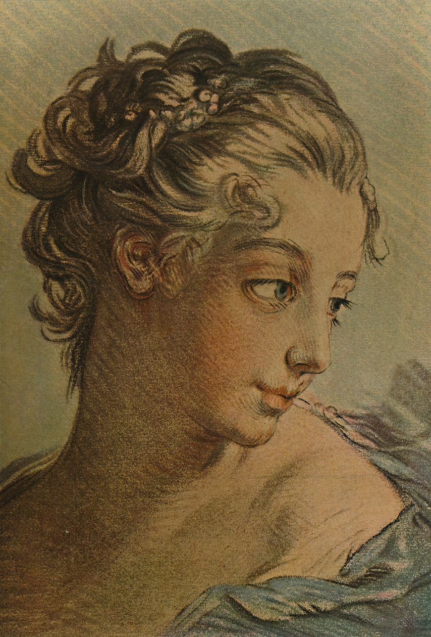 Hlava mladé dívky, c1760-1790, 1913 od Louis Marin Bonnet