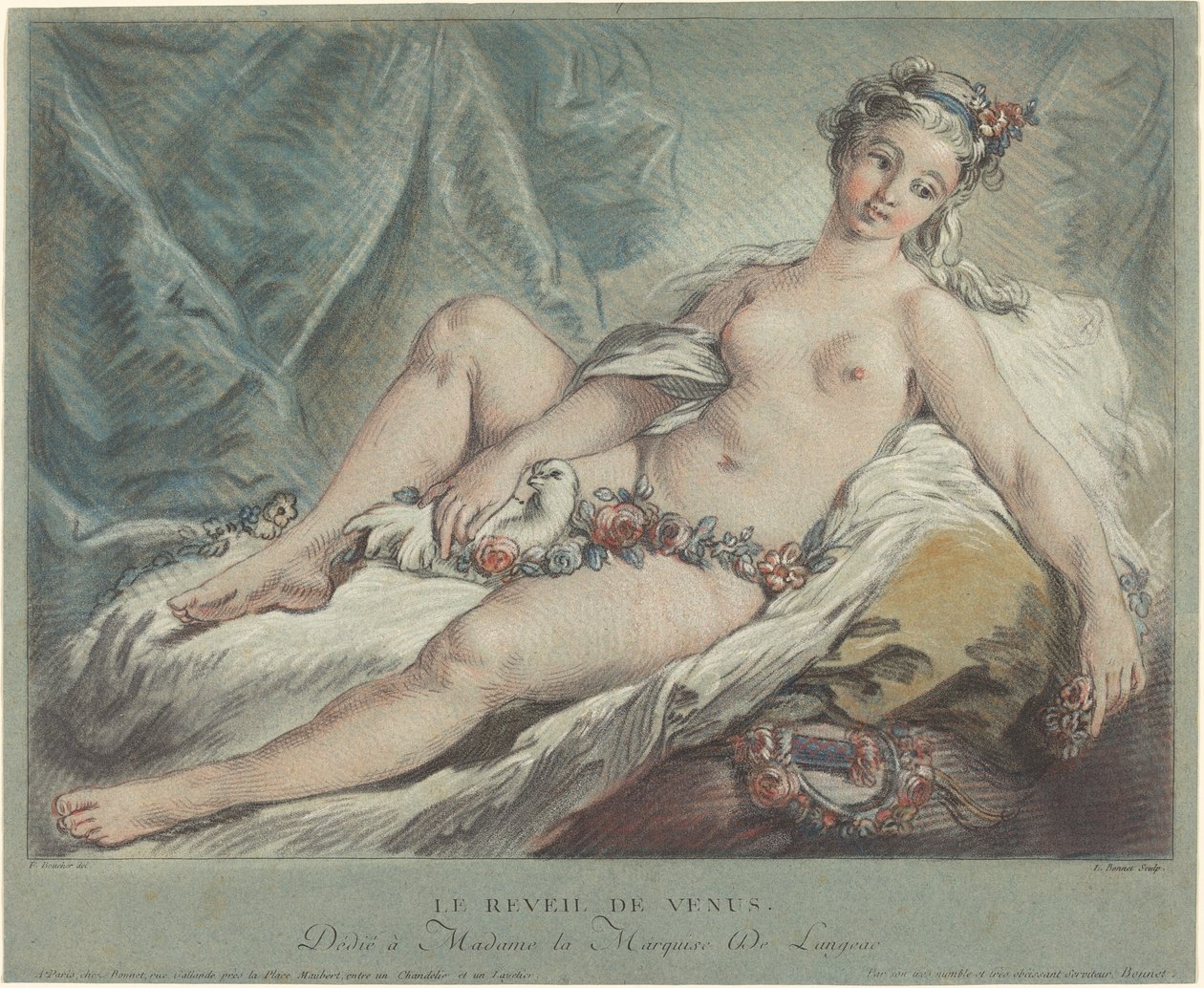 The Awakening of Venus Venus Rising, 1769 od Louis Marin Bonnet