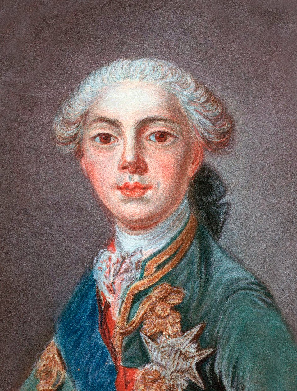 Louis Stanislas Xavier z Francie (budoucí Ludvík XVIII.), hrabě z Provence (1755-1824) - Louis-Stanislas-Xavier z Francie, hrabě z Provence (1755-1824) - ryl Louis Marin (Louis-Marin) Bonnet (1736 popř. 1743-1793) od Louis Marin Bonnet