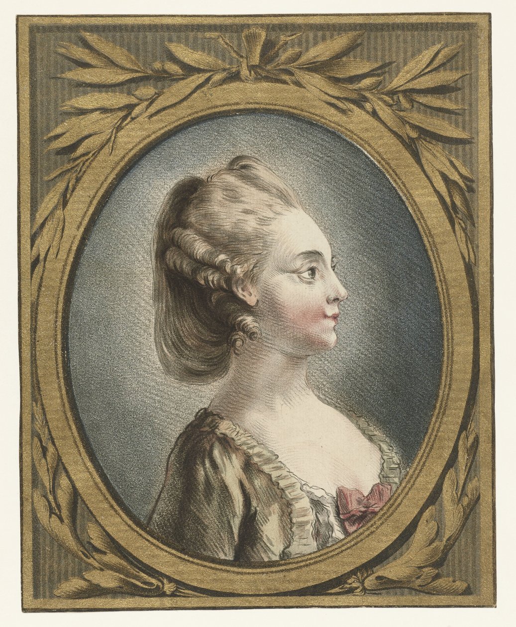 Portrét mladé ženy tete od Louis Marin Bonnet