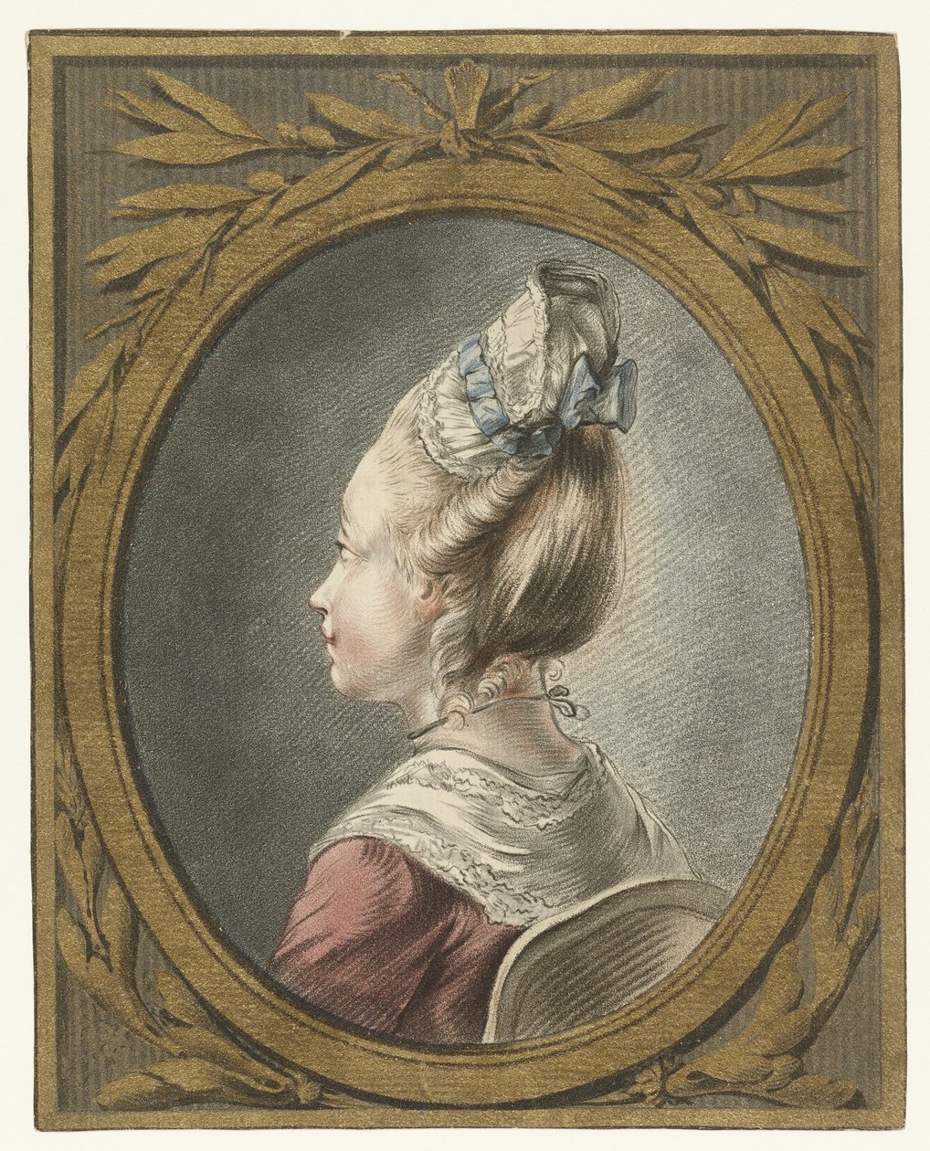 Portrét mladé ženy tete od Louis Marin Bonnet