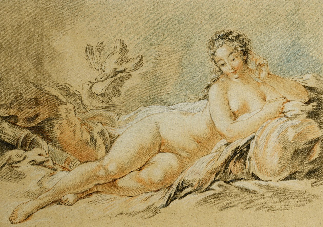 Venuše odpočívá, po Francois Boucher; Zbytek Venuše, podle Francoise Bouchera, 1774 od Louis Marin Bonnet