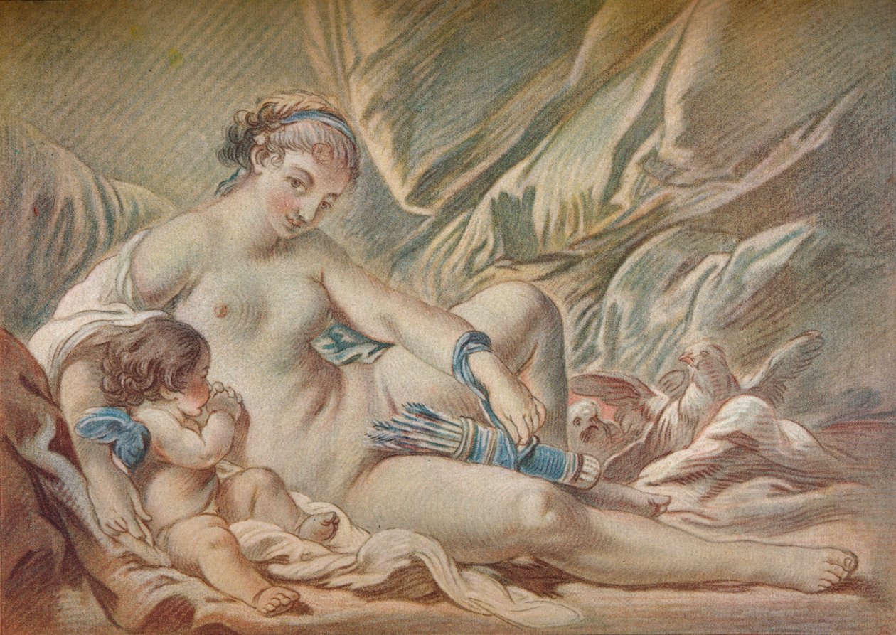 Venuše a Amor, 18. století, 1919 od Louis Marin Bonnet