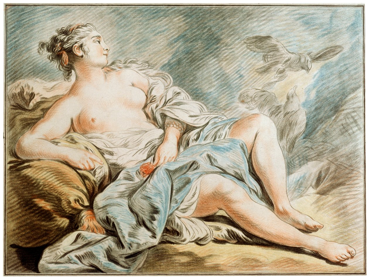 Venuše s holubicemi, 18. století. od Louis Marin Bonnet