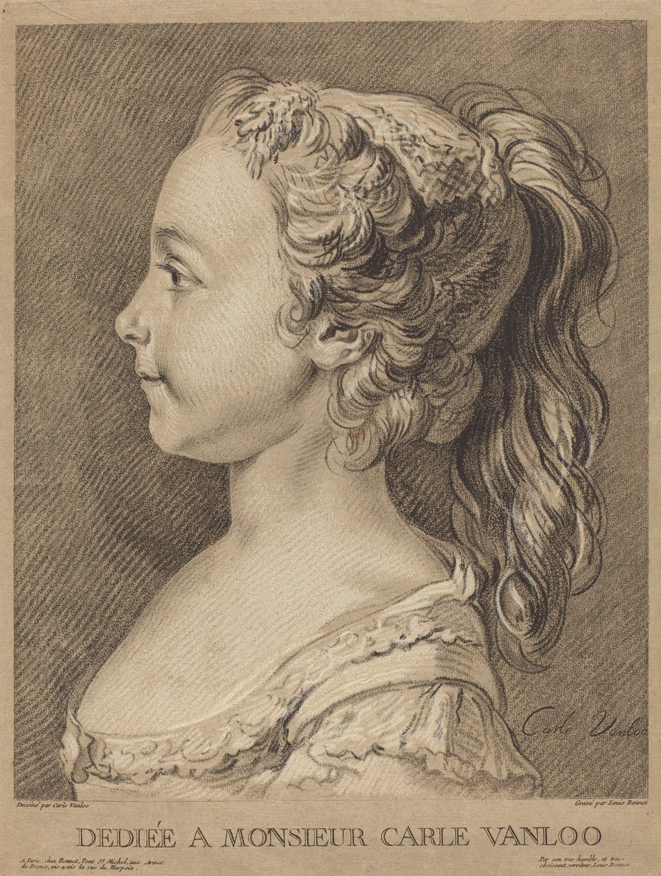 Marie-Rosalie Vanloo od Louis Marin Bonnet after Carle Van Loo
