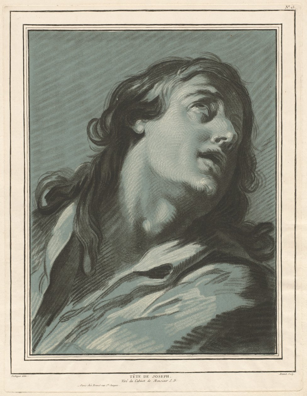 Tête de Joseph (hlava Josefa) od Louis Marin Bonnet, after Jean Baptiste Deshays