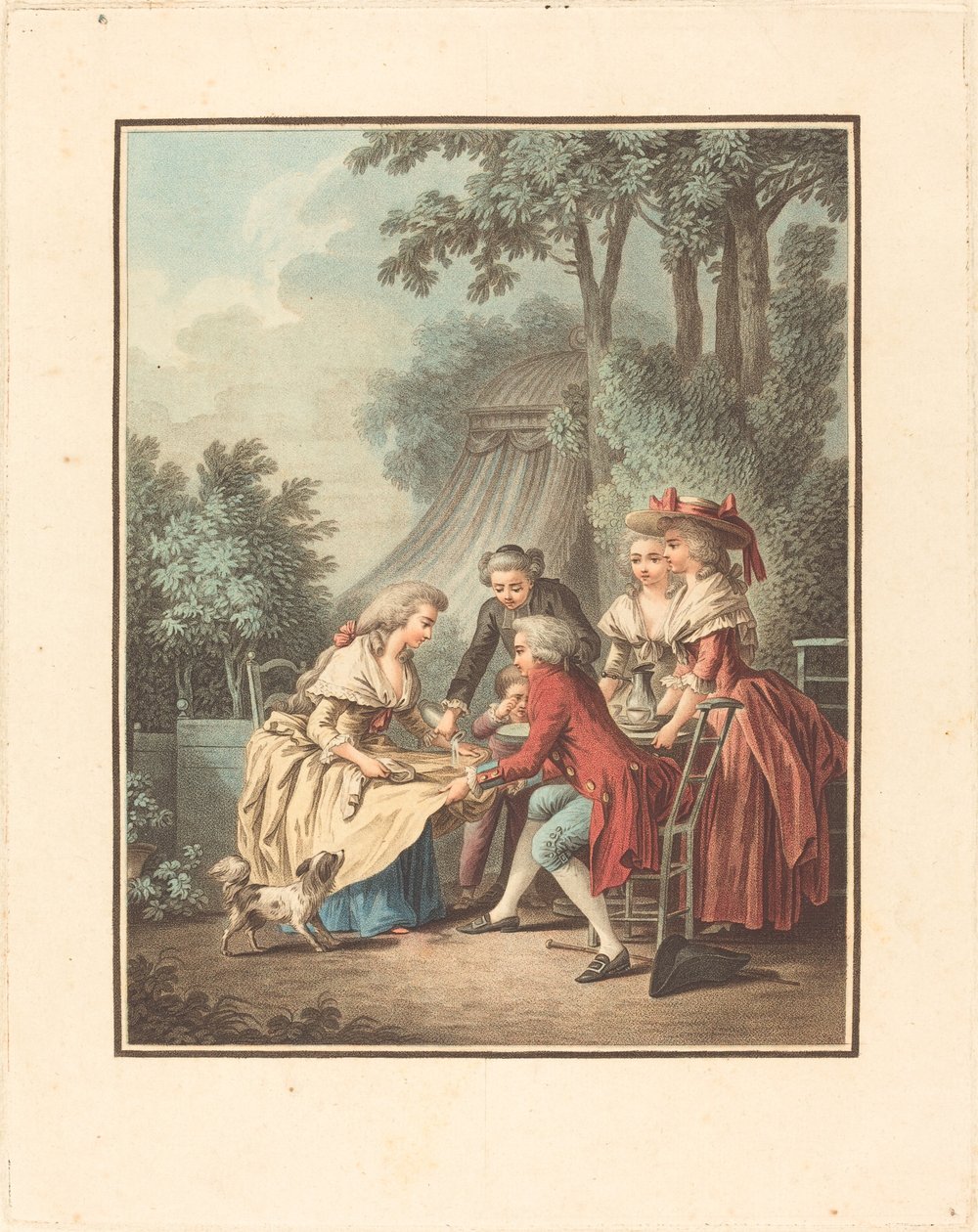 Oběd od Louis Marin Bonnet after Jean Baptiste Hüet, I