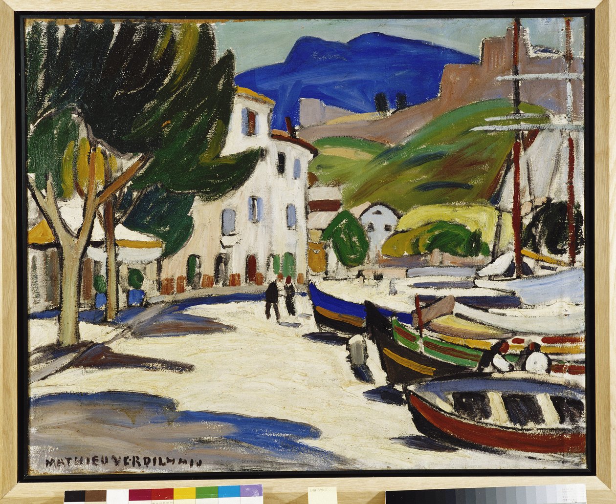 Lodě na nábřeží a Cassis Obraz Louise Mathieu Verdilhana (1875-1928) 1908 Povinná zmínka: Collection fondation needs de Provence, Marseille od Louis Mathieu Verdilhan