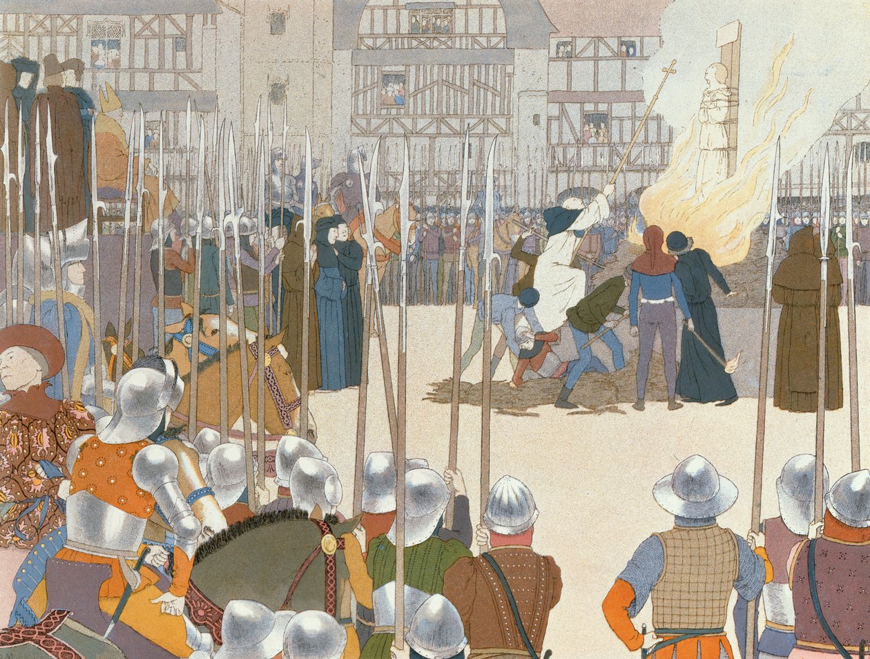 Johanka z Arku na sázce, ilustrace z 