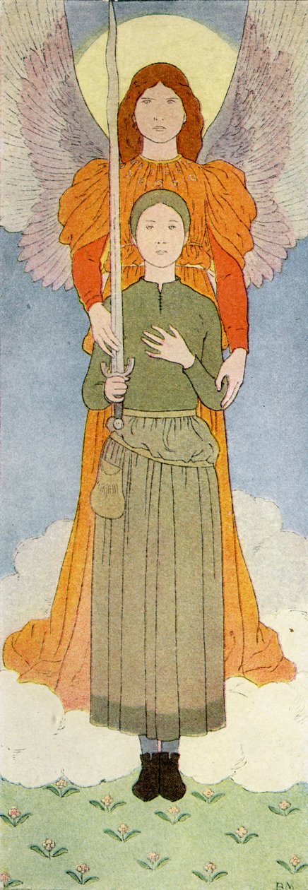 Johanka z Arku s andělem od Louis Maurice Boutet de Monvel