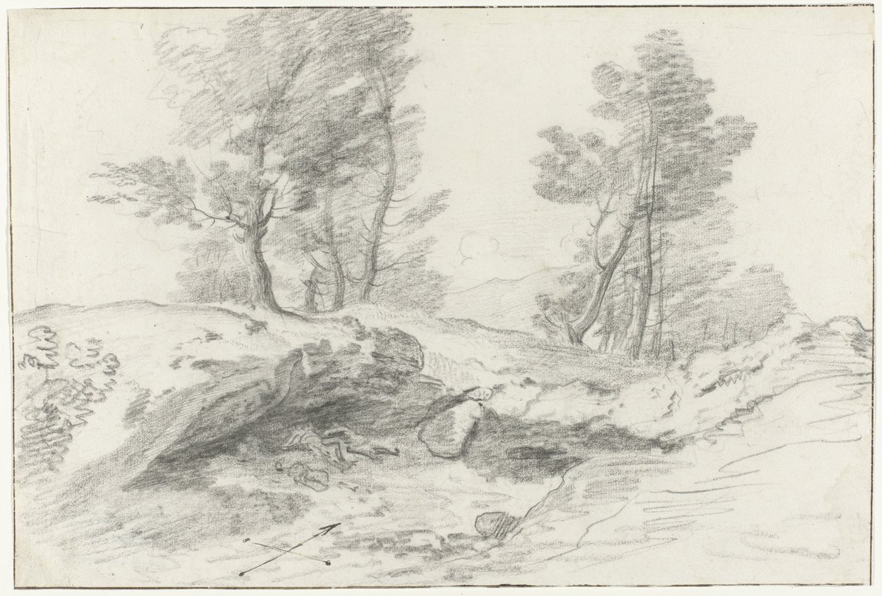 Grotte delle Capre aan de grens poblíž Nemorosa en Fredda Plavba do Itálie, Sicílie a Malty - 1778 (název série) od Louis Mayer