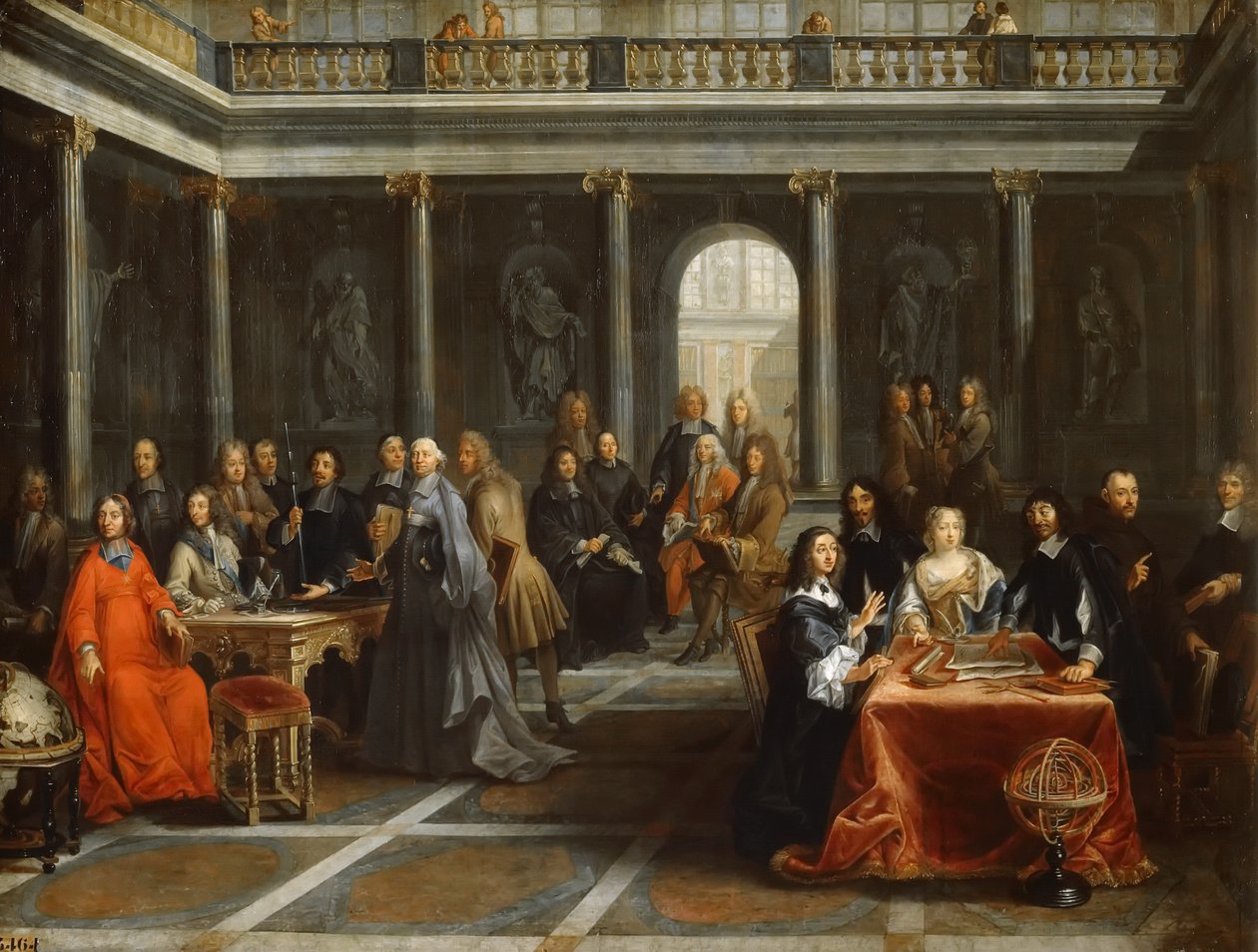 Švédská královna Christina, obklopená jeho dvorem od Louis Michel Dumesnil the Younger