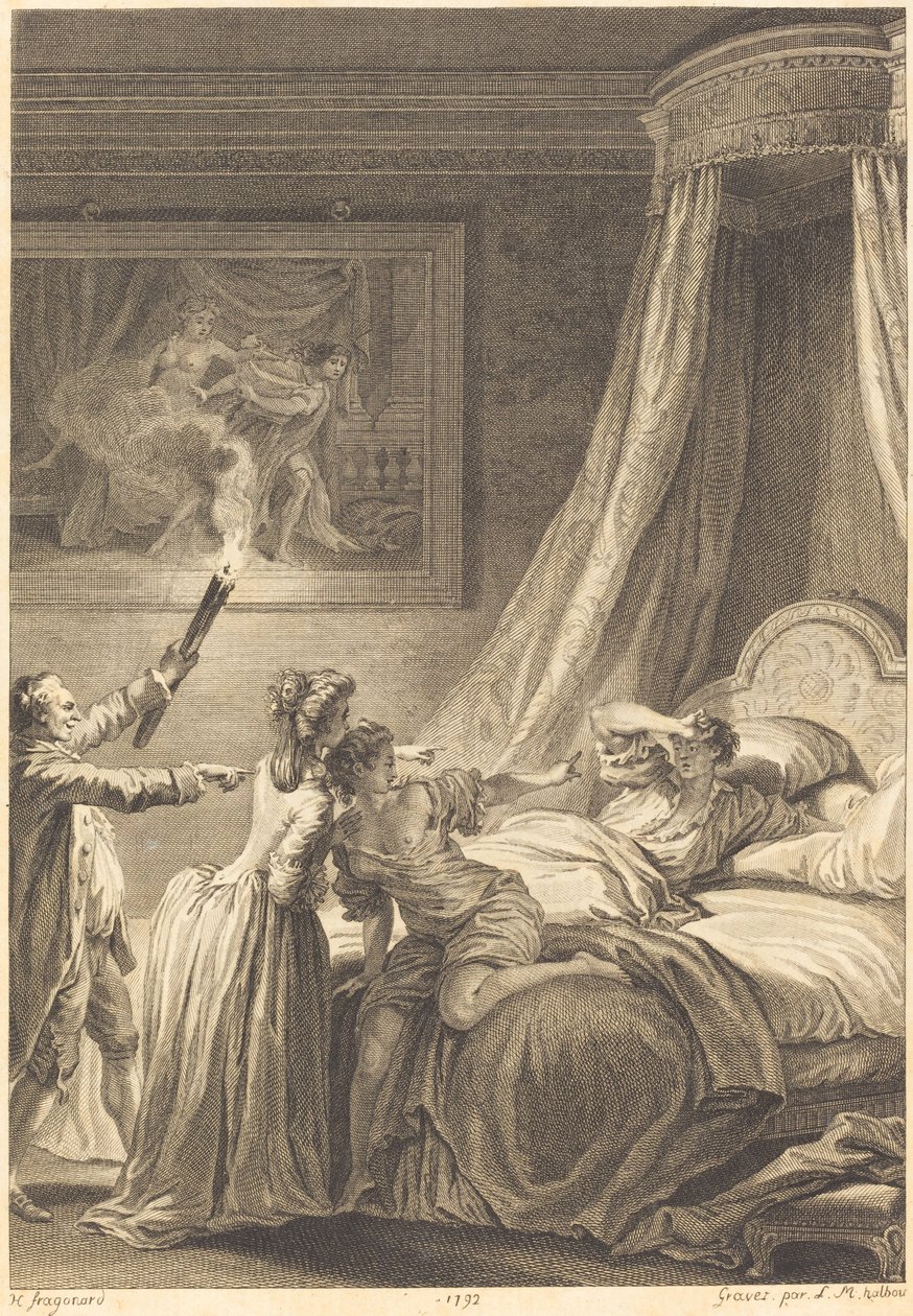 Le gascon puni od Louis Michel Halbou and Antoine Jean Duclos after Jean Honoré Fragonard